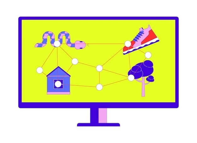 A split-screen graphic showing a home network. One side illustrates the normal, connected state with various IoT devices. The other side shows red lines and warning symbols indicating compromised devices and data breaches.
