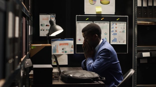 A network security analyst reviewing data breach incident reports on a computer screen, surrounded by visual representations of cyber threats and data flows, highlighting the importance of proactive monitoring and threat detection.