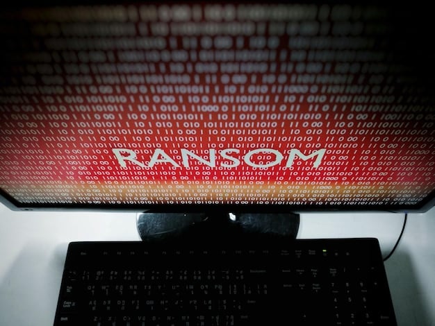 A close-up of a computer screen displaying error messages and corrupted data, with a shadowy figure in the background suggesting a hacker. The image conveys a sense of vulnerability and the potential for disruption caused by a cyberattack on election systems.