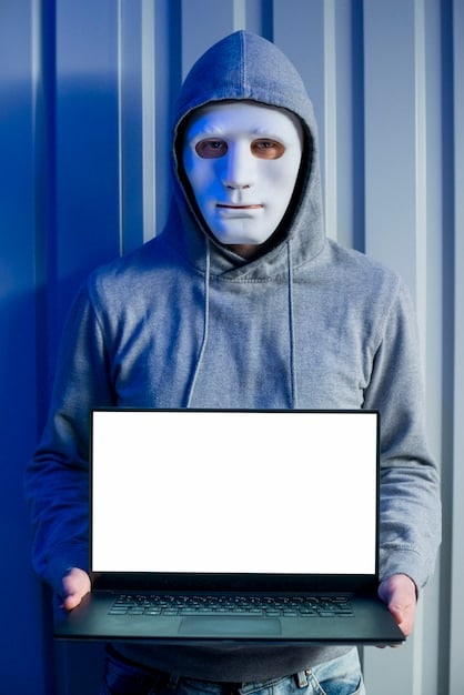 A split-screen image showing, on one side, a hacker using a computer to break into a smart home security system, and on the other side, a family feeling secure with their advanced home surveillance system.