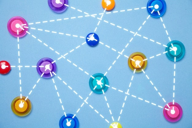 A digital illustration depicting a web of interconnected social media posts, each containing a piece of false information, with lines connecting them to show the rapid spread of disinformation. The illustration also includes shadowy figures representing the actors behind the disinformation campaigns.