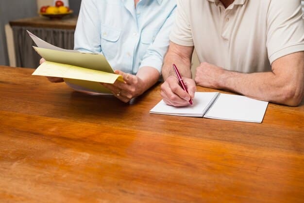 A set of hands gently guiding a senior citizen's hand as they sign a legal document on a desk. The setting is a well-lit, professional office, creating a sense of trust and formality.